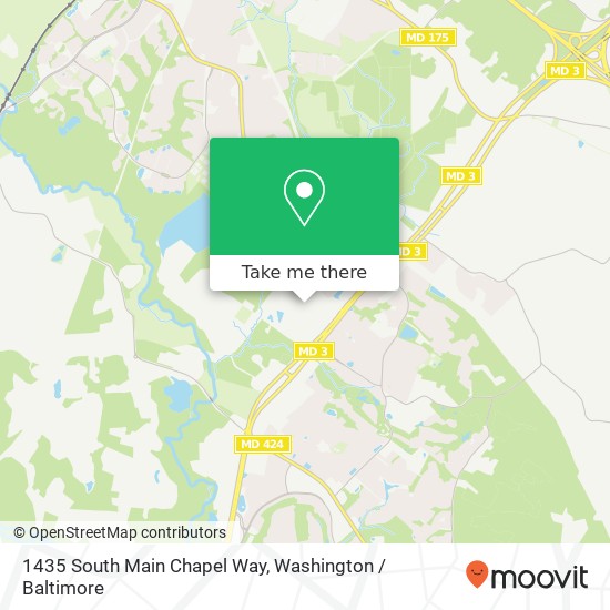 Mapa de 1435 South Main Chapel Way, 1435 S Main Chapel Way, Odenton, MD 21113, USA