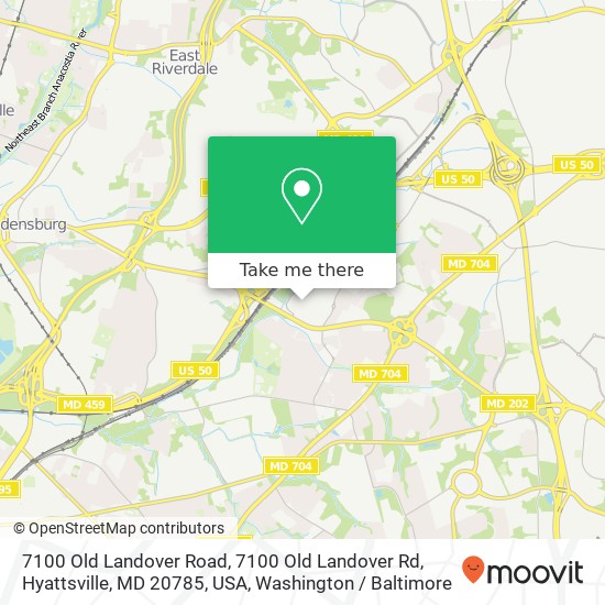 Mapa de 7100 Old Landover Road, 7100 Old Landover Rd, Hyattsville, MD 20785, USA