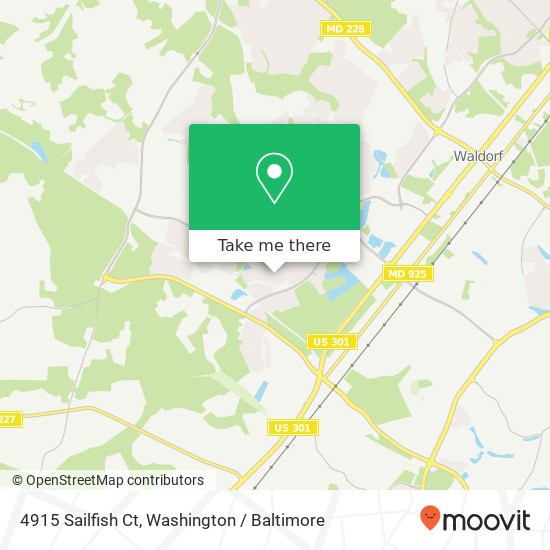 Mapa de 4915 Sailfish Ct, Waldorf, MD 20603