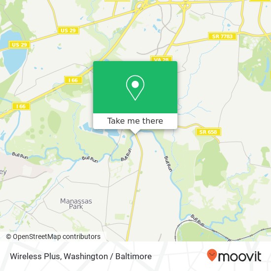 Mapa de Wireless Plus, 7212 Centreville Rd