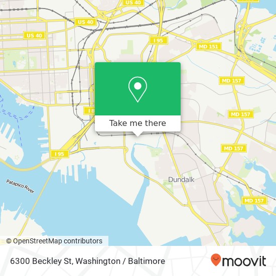 Mapa de 6300 Beckley St, Baltimore, MD 21224