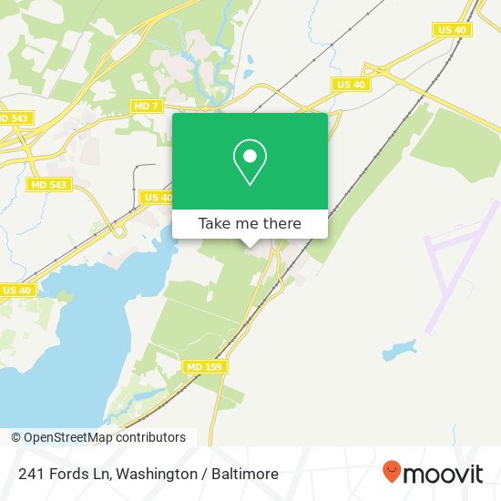 Mapa de 241 Fords Ln, Aberdeen, MD 21001