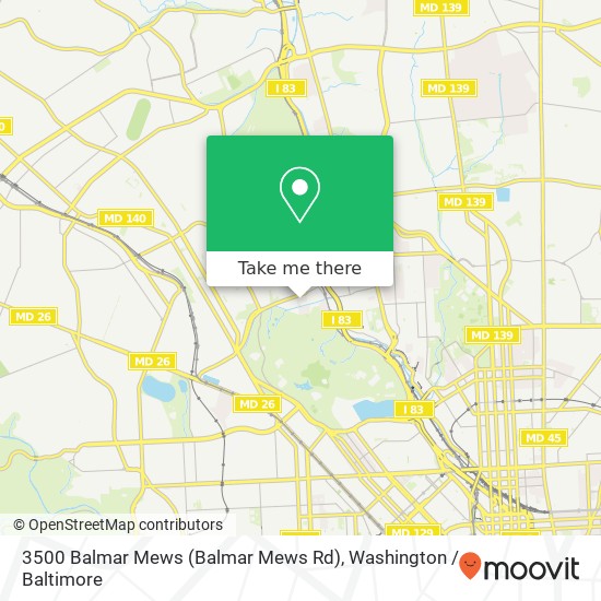 3500 Balmar Mews (Balmar Mews Rd), Baltimore, MD 21211 map