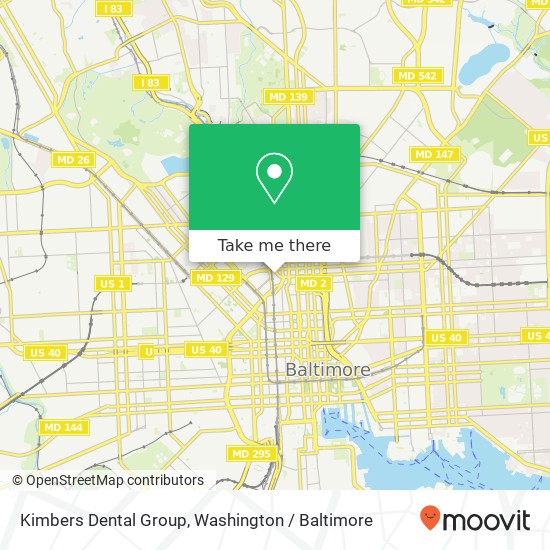 Mapa de Kimbers Dental Group, 1040 Park Ave