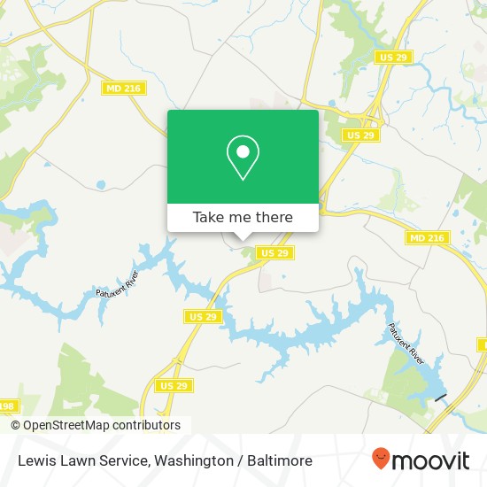 Mapa de Lewis Lawn Service, 8485 Murphy Rd