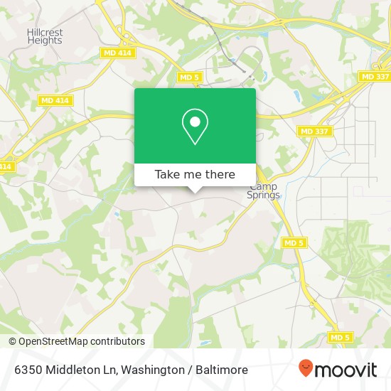 6350 Middleton Ln, Temple Hills (CAMP SPRINGS), MD 20748 map