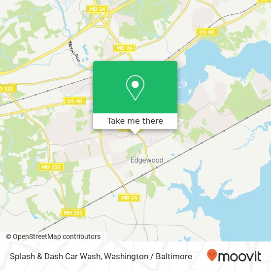 Mapa de Splash & Dash Car Wash, 626 Edgewood Rd