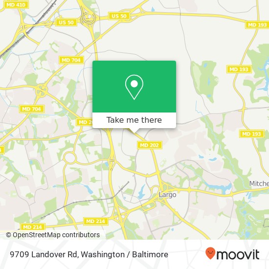 Mapa de 9709 Landover Rd, Upper Marlboro, MD 20774