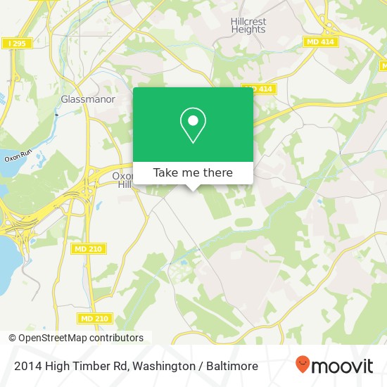 Mapa de 2014 High Timber Rd, Fort Washington, MD 20744