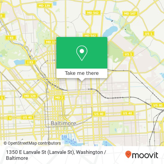 1350 E Lanvale St (Lanvale St), Baltimore, MD 21213 map