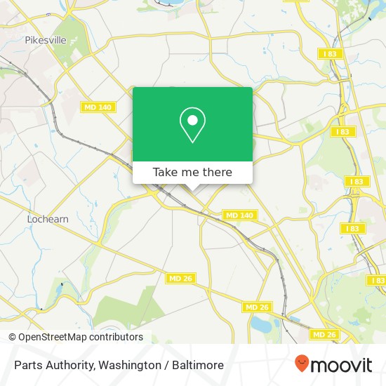 Parts Authority, 5323 Reisterstown Rd map
