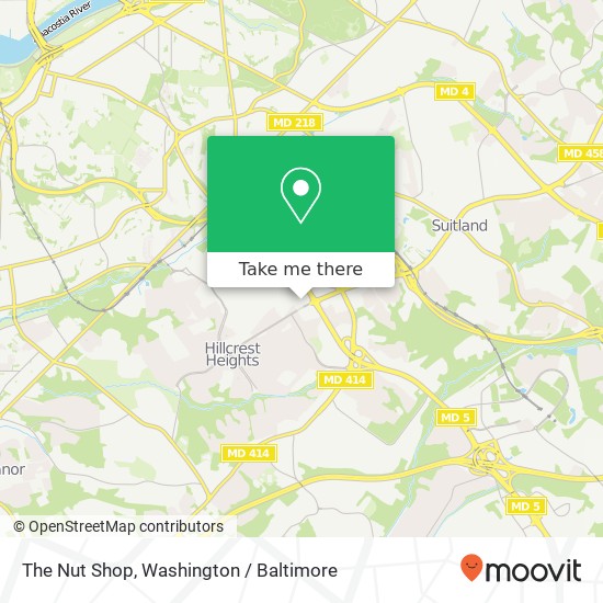 Mapa de The Nut Shop, Temple Hills, MD 20748