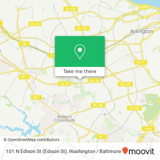 101 N Edison St (Edison St), Arlington, VA 22203 map