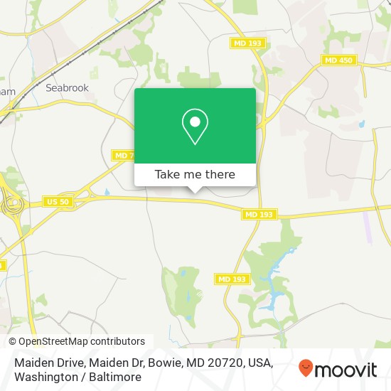 Maiden Drive, Maiden Dr, Bowie, MD 20720, USA map