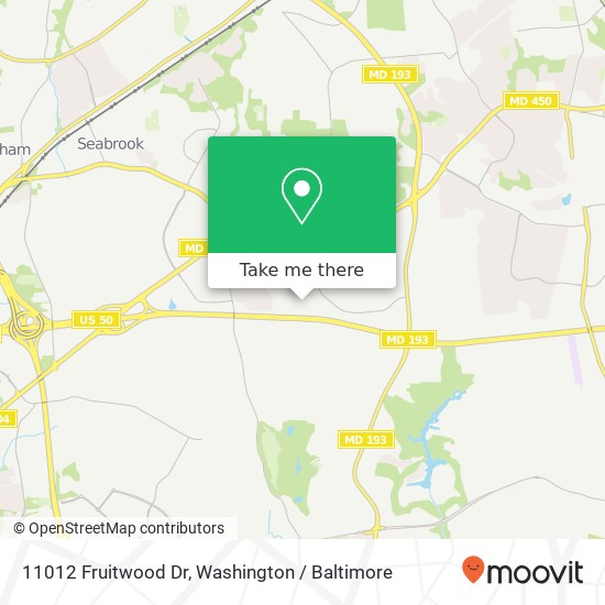 Mapa de 11012 Fruitwood Dr, Bowie (BOWIE), MD 20720