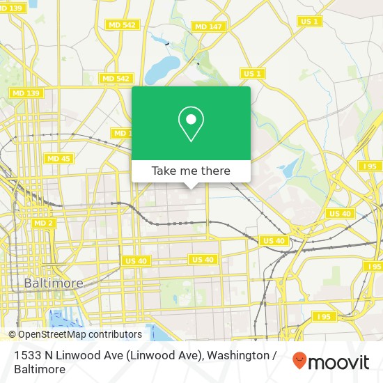 1533 N Linwood Ave (Linwood Ave), Baltimore, MD 21213 map