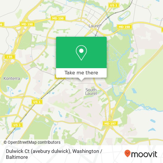 Mapa de Dulwick Ct (avebury dulwick), Laurel, MD 20708