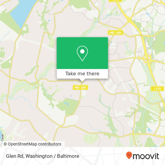 Mapa de Glen Rd, Potomac, MD 20854