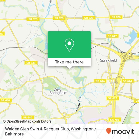 Mapa de Walden Glen Swin & Racquet Club, 6126 Harmon Pl