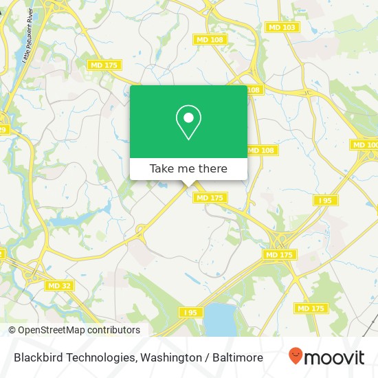 Mapa de Blackbird Technologies, 6750 Alexander Bell Dr