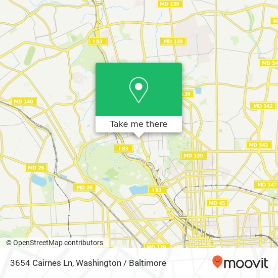 3654 Cairnes Ln, Baltimore, MD 21211 map