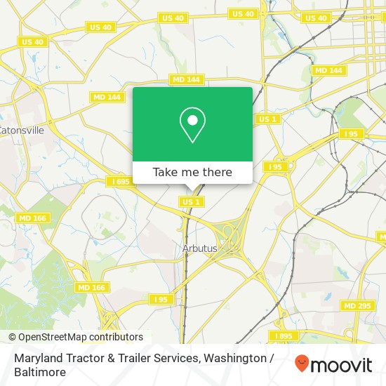 Maryland Tractor & Trailer Services map