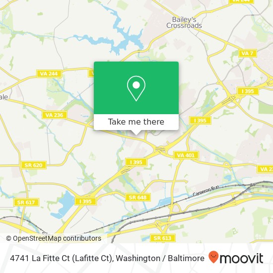 Mapa de 4741 La Fitte Ct (Lafitte Ct), Alexandria, VA 22312