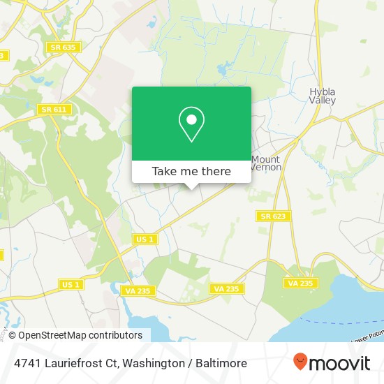 Mapa de 4741 Lauriefrost Ct, Alexandria, VA 22309