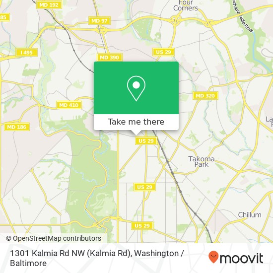 1301 Kalmia Rd NW (Kalmia Rd), Washington, DC 20012 map