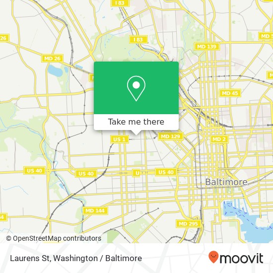 Mapa de Laurens St, Baltimore, MD 21217
