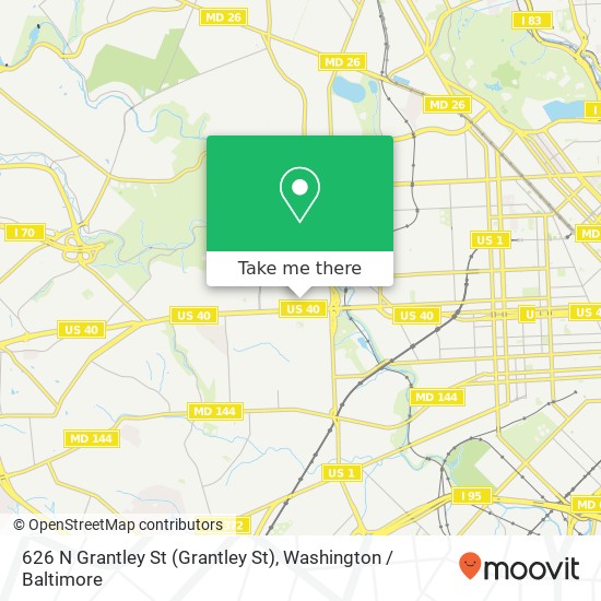 626 N Grantley St (Grantley St), Baltimore, MD 21229 map
