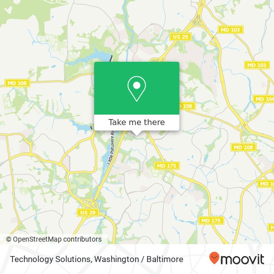 Mapa de Technology Solutions, 5401 Twin Knolls Rd