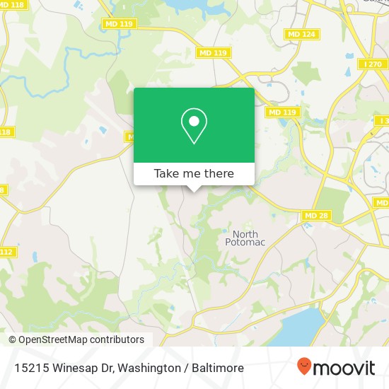 Mapa de 15215 Winesap Dr, Gaithersburg, MD 20878