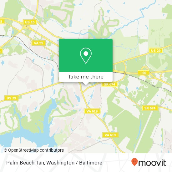 Mapa de Palm Beach Tan, Gainesville, VA 20155