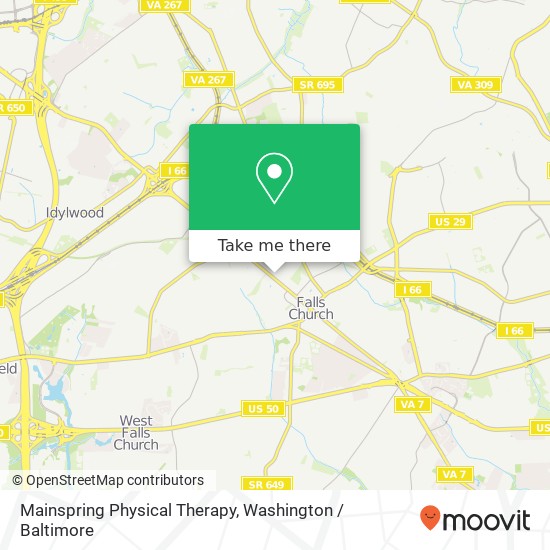 Mapa de Mainspring Physical Therapy, 450 W Broad St
