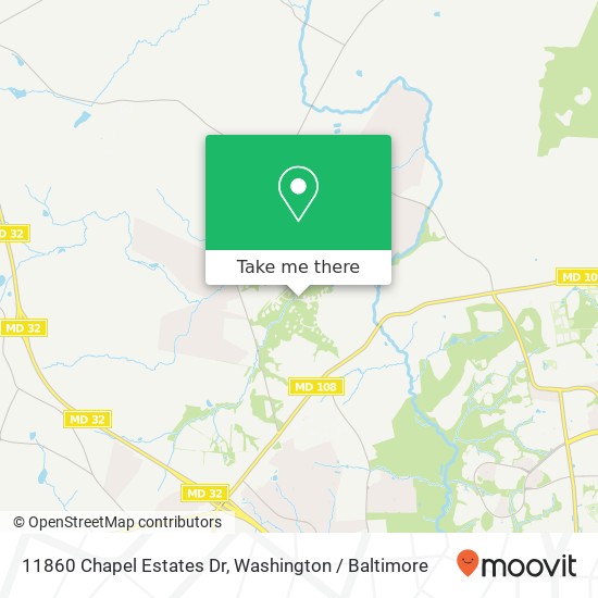 Mapa de 11860 Chapel Estates Dr, Clarksville, MD 21029