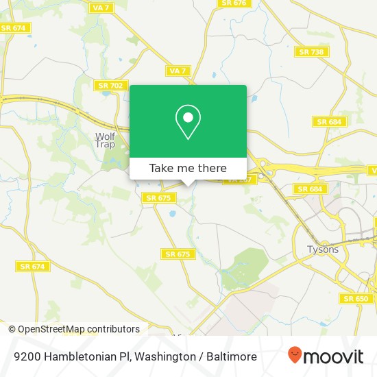 9200 Hambletonian Pl, Vienna, VA 22182 map