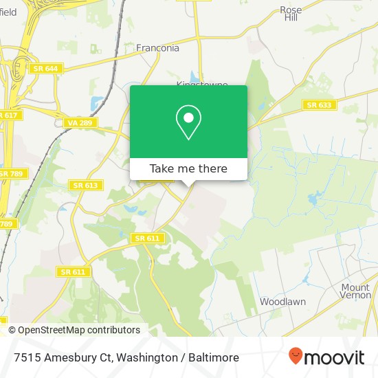 7515 Amesbury Ct, Alexandria, VA 22315 map