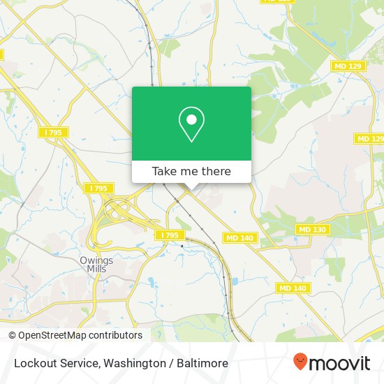 Lockout Service, 10117 Reisterstown Rd map