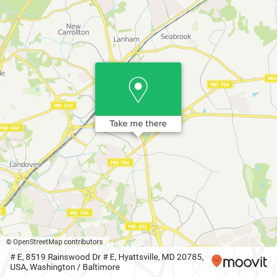 Mapa de # E, 8519 Rainswood Dr # E, Hyattsville, MD 20785, USA