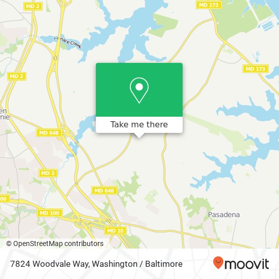 Mapa de 7824 Woodvale Way, Glen Burnie, MD 21060