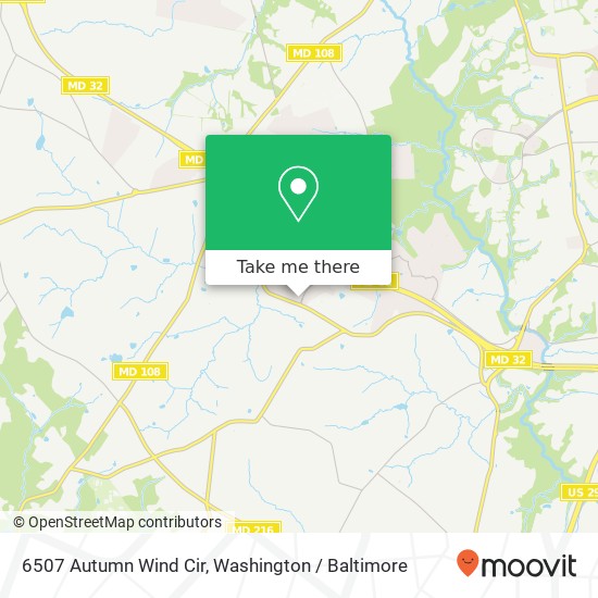 6507 Autumn Wind Cir, Clarksville, MD 21029 map