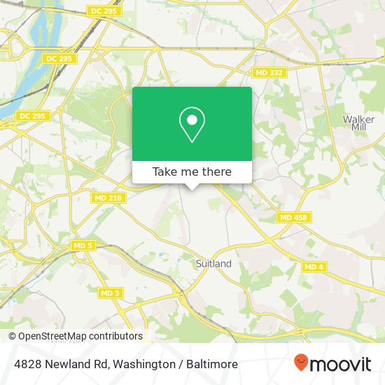 Mapa de 4828 Newland Rd, Suitland, MD 20746