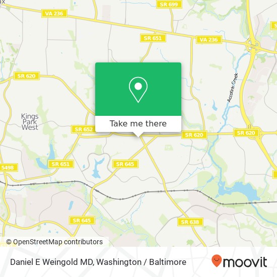 Mapa de Daniel E Weingold MD, 5201 Lyngate Ct