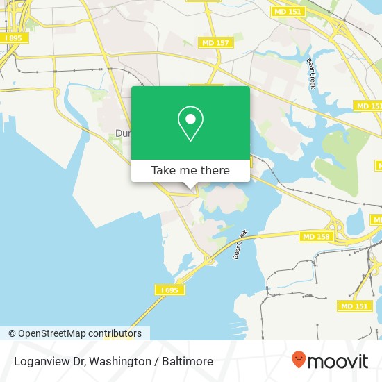 Mapa de Loganview Dr, Dundalk, MD 21222