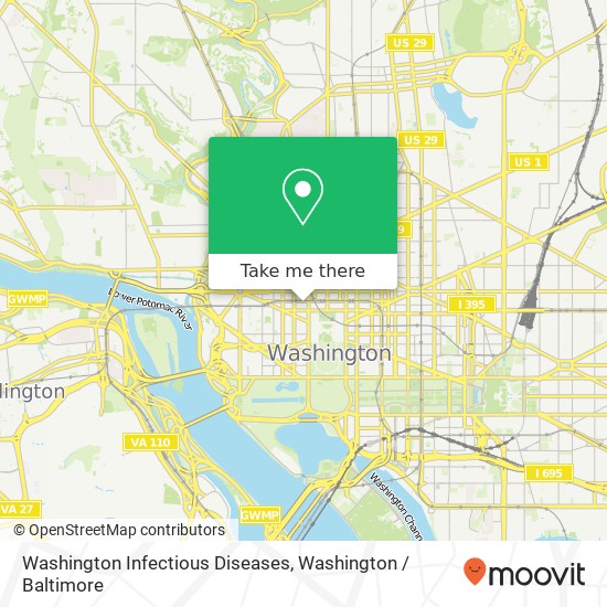 Washington Infectious Diseases, 1712 I St NW map