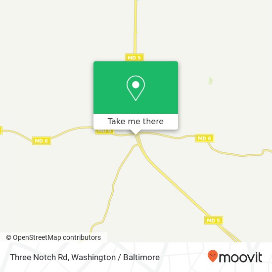 Mapa de Three Notch Rd, Mechanicsville, MD 20659