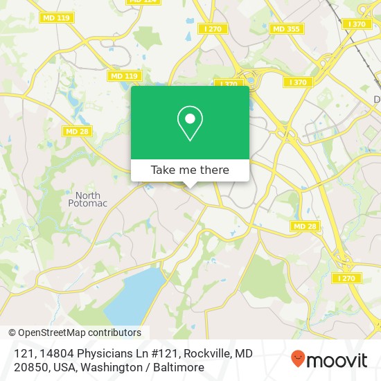 121, 14804 Physicians Ln #121, Rockville, MD 20850, USA map