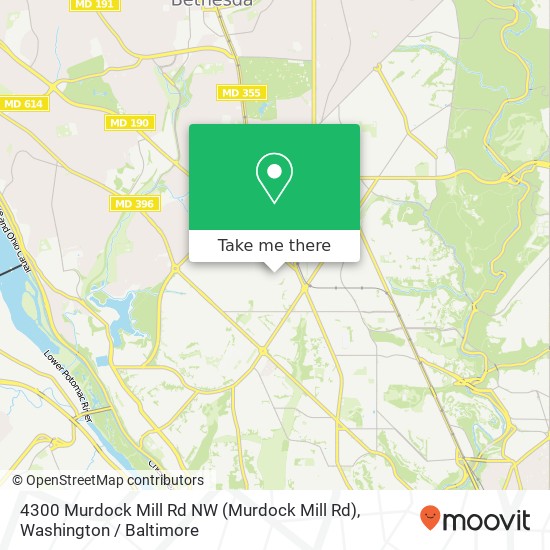 Mapa de 4300 Murdock Mill Rd NW (Murdock Mill Rd), Washington, DC 20016