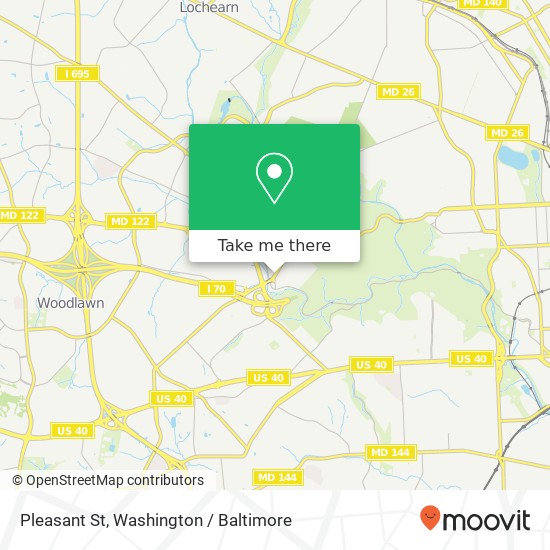 Mapa de Pleasant St, Gwynn Oak (Baltimore), MD 21207